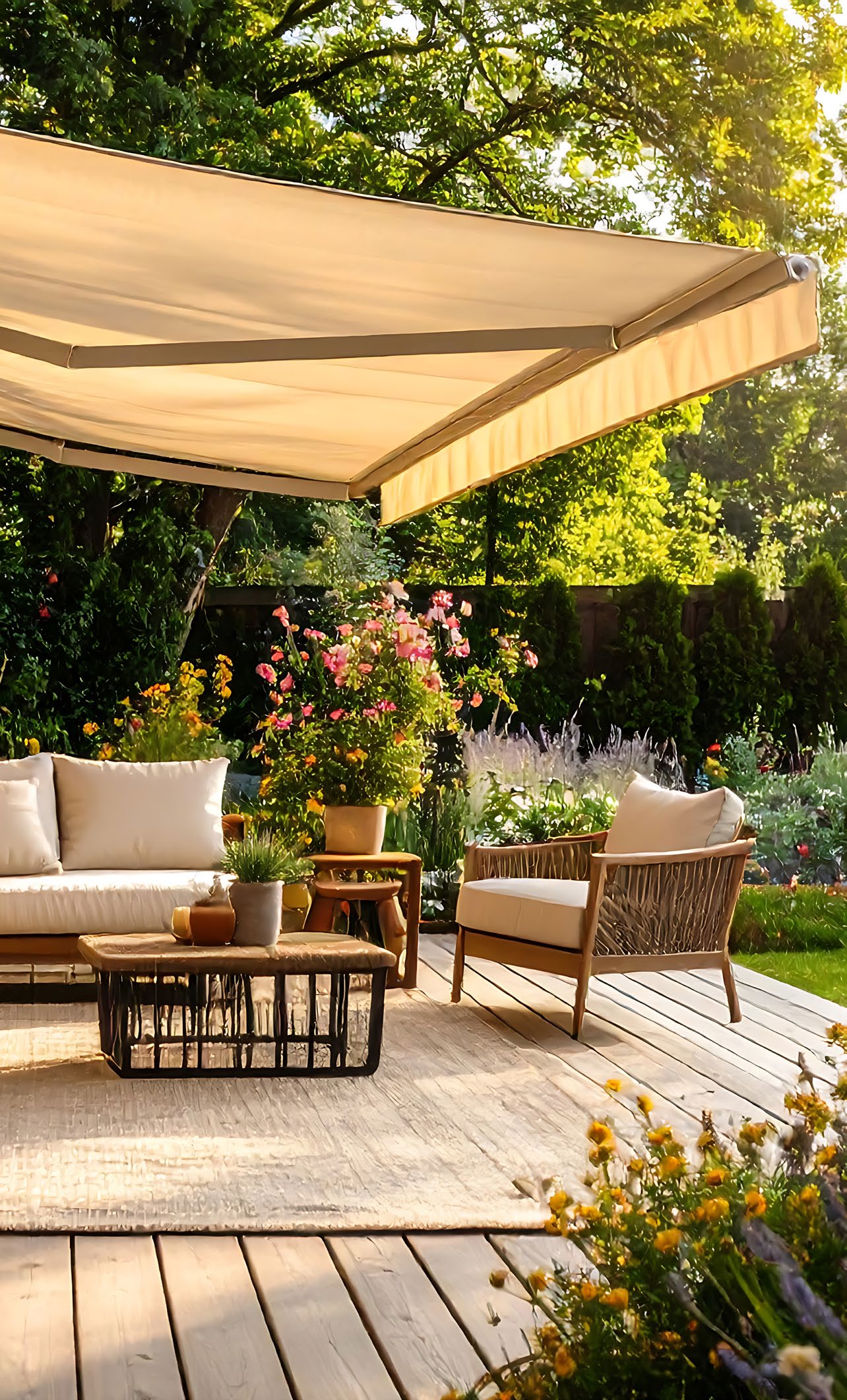 Retractable awnings