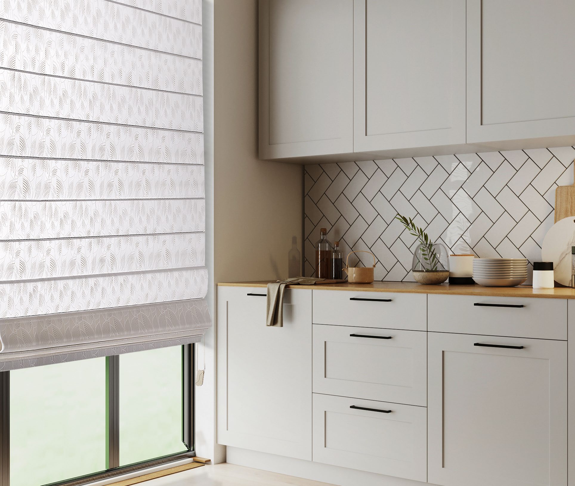 Flat Roman shades